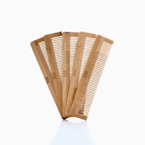 Bamboos Wood Beard Pocket  Comb set of 5